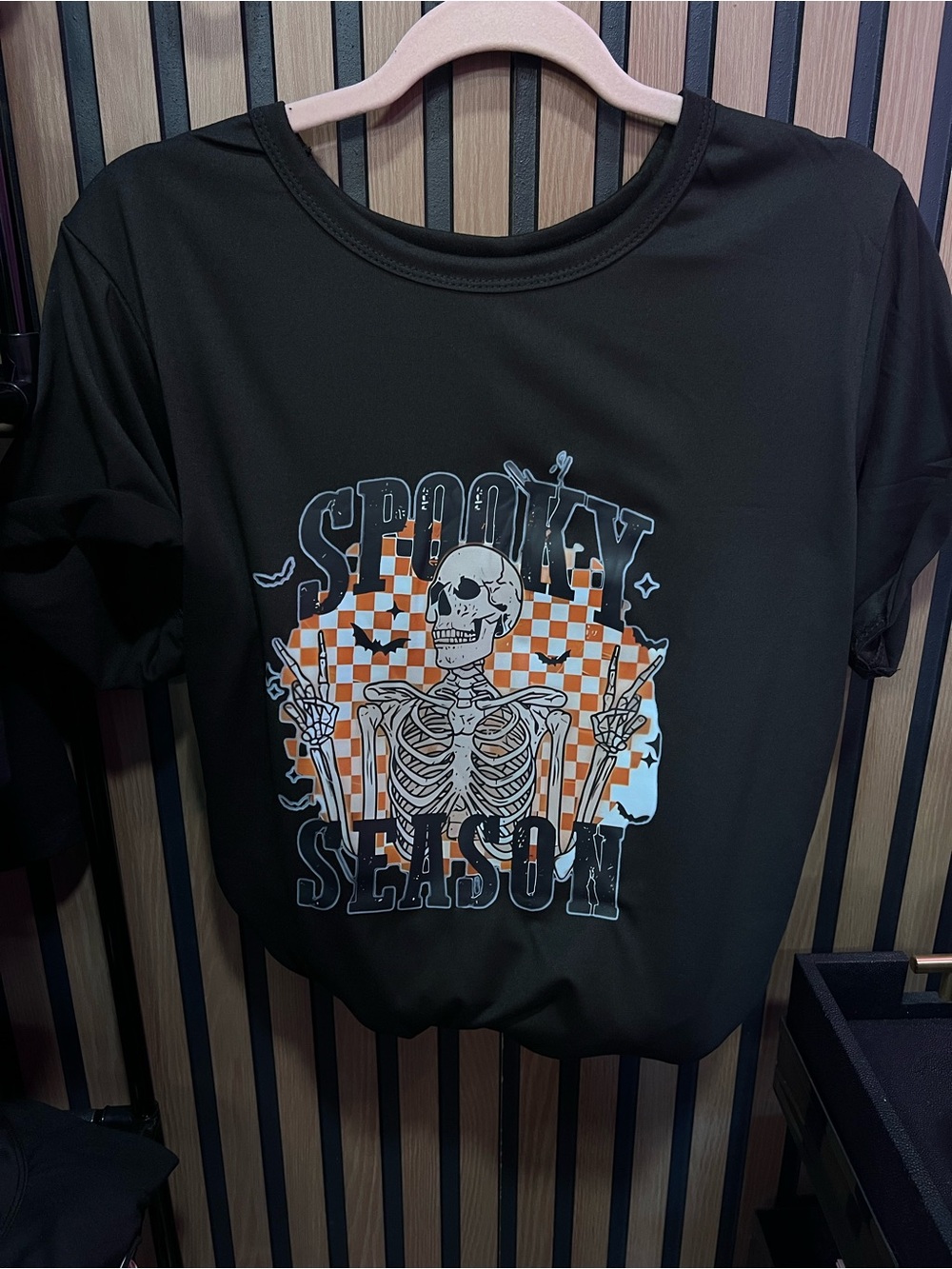 Black 'Spooky Season' Graphic Short-Sleeve Tee